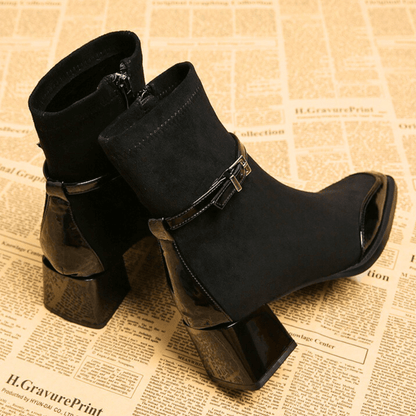 Women’s Ankle Boots | Block Heel Dress Shoes - Luxyecs