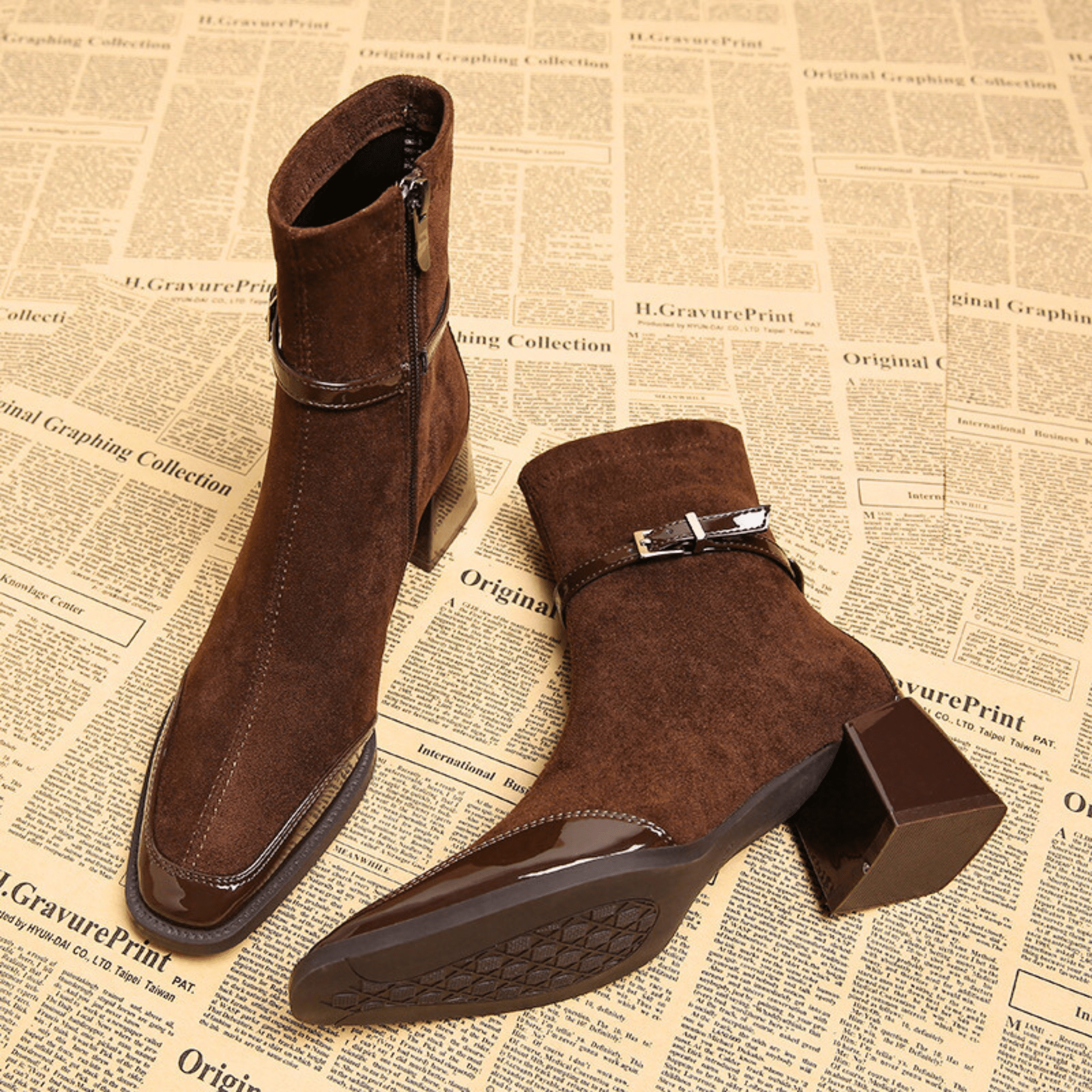 Women’s Ankle Boots | Block Heel Dress Shoes - Luxyecs