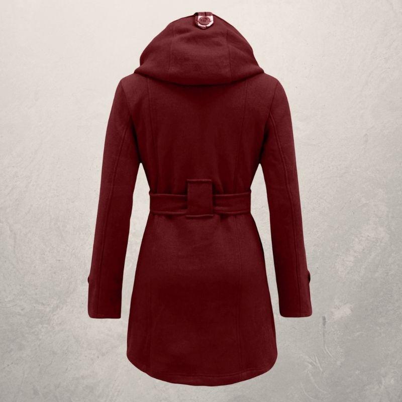 Women’s Belted Coat | Classic Hooded Jacket - Luxyecs