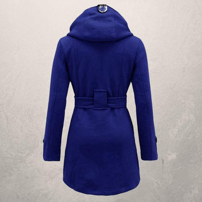 Women’s Belted Coat | Classic Hooded Jacket - Luxyecs