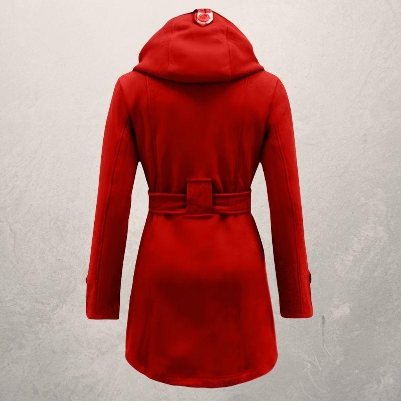 Women’s Belted Coat | Classic Hooded Jacket - Luxyecs