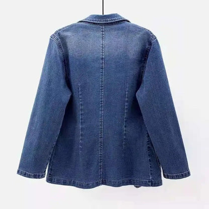 Women’s Casual Denim Coat | Relaxed Open - Front Design - Luxyecs