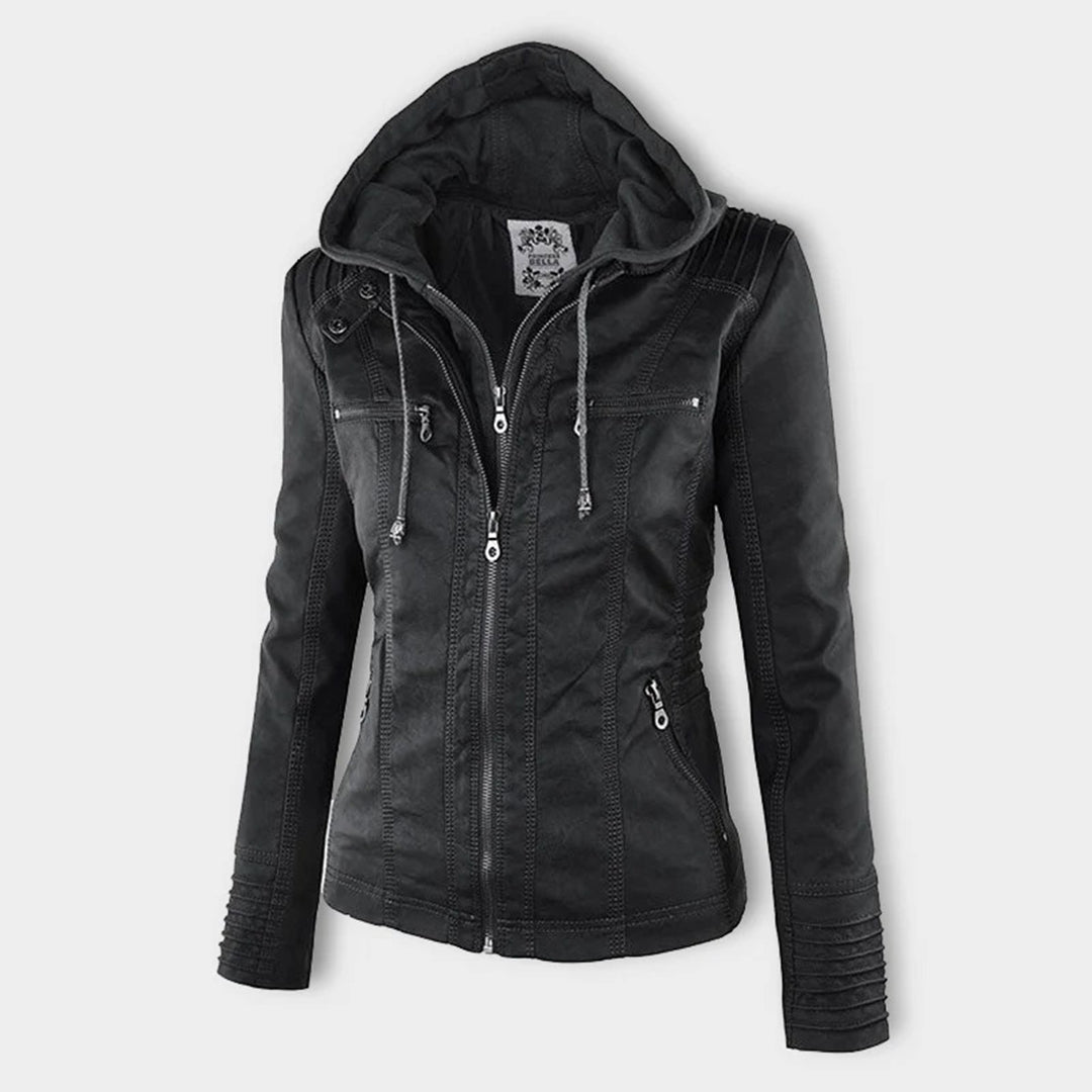 Women’s Casual Jacket | Hooded Zip Front - Luxyecs