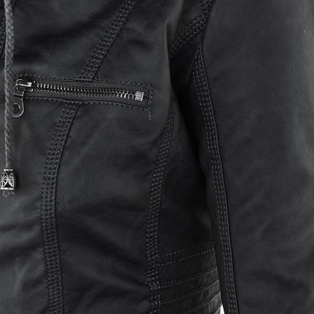 Women’s Casual Jacket | Hooded Zip Front - Luxyecs