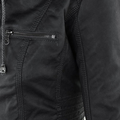 Women’s Casual Jacket | Hooded Zip Front - Luxyecs
