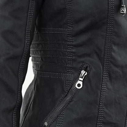Women’s Casual Jacket | Hooded Zip Front - Luxyecs