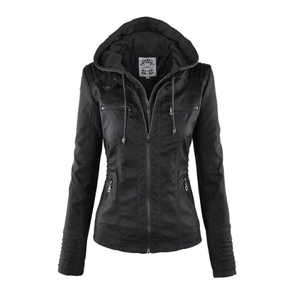 Women’s Casual Jacket | Hooded Zip Front - Luxyecs