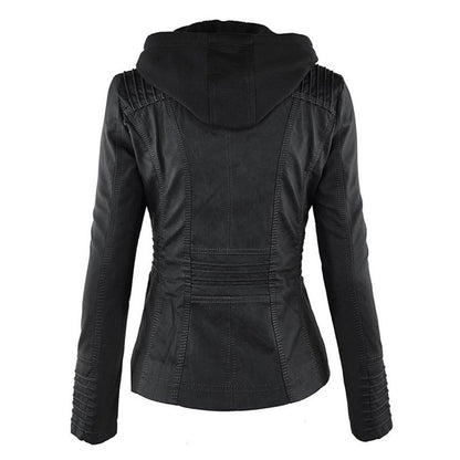 Women’s Casual Jacket | Hooded Zip Front - Luxyecs