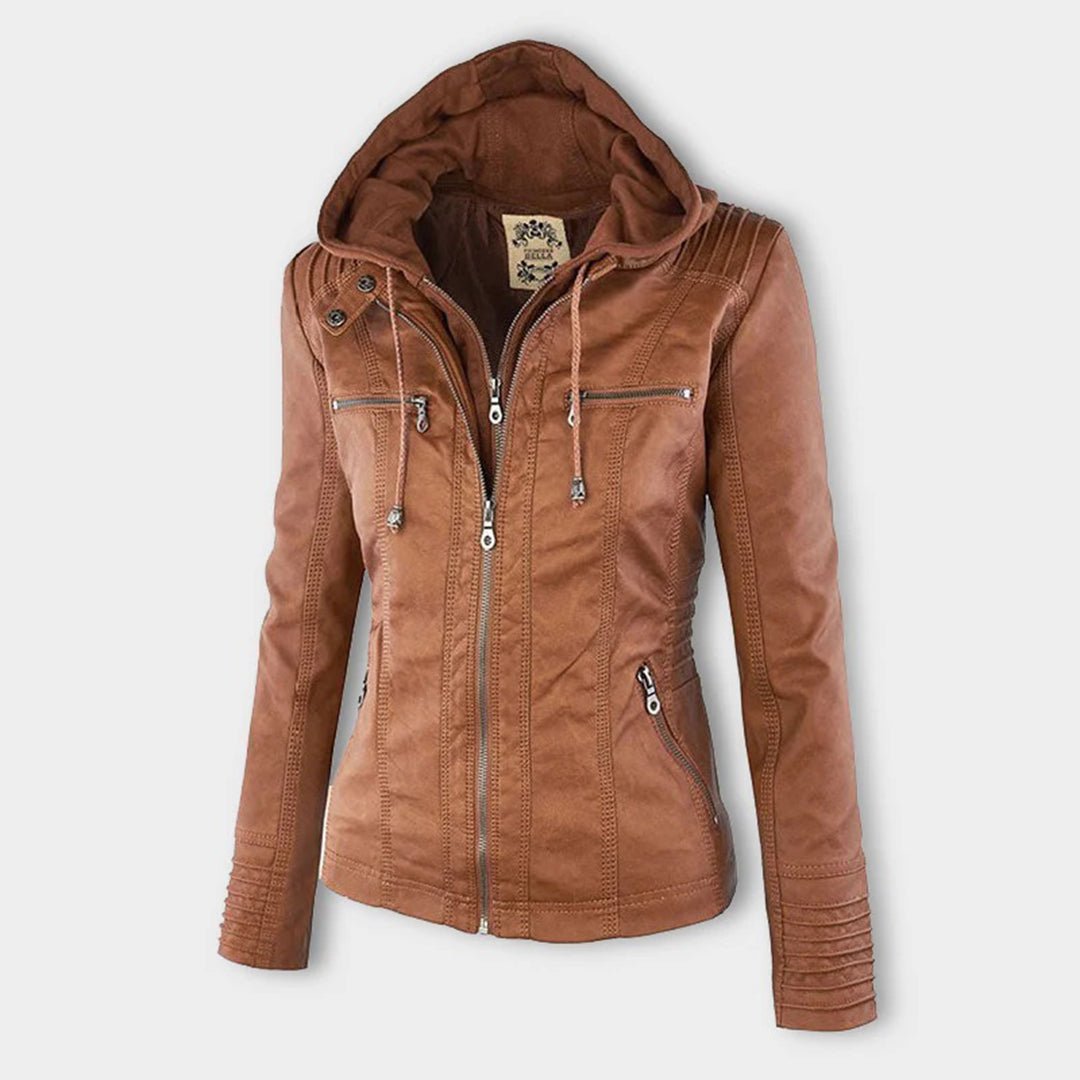 Women’s Casual Jacket | Hooded Zip Front - Luxyecs