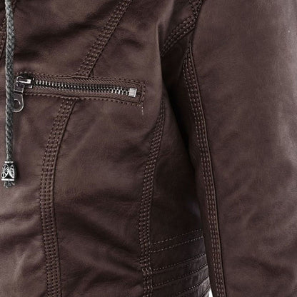Women’s Casual Jacket | Hooded Zip Front - Luxyecs