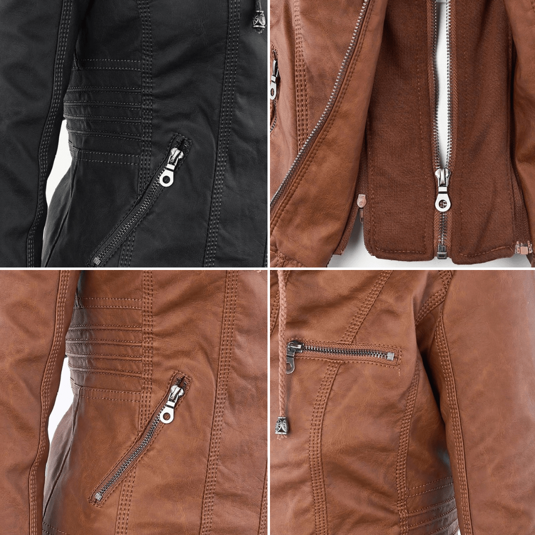 Women’s Casual Jacket | Hooded Zip Front - Luxyecs