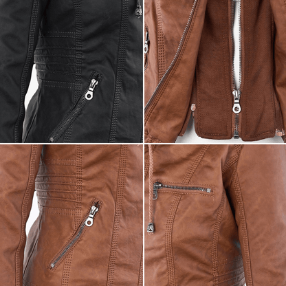 Women’s Casual Jacket | Hooded Zip Front - Luxyecs