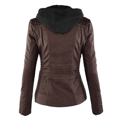 Women’s Casual Jacket | Hooded Zip Front - Luxyecs