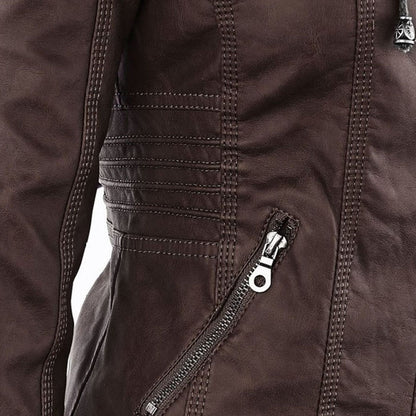 Women’s Casual Jacket | Hooded Zip Front - Luxyecs