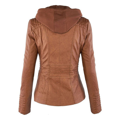 Women’s Casual Jacket | Hooded Zip Front - Luxyecs