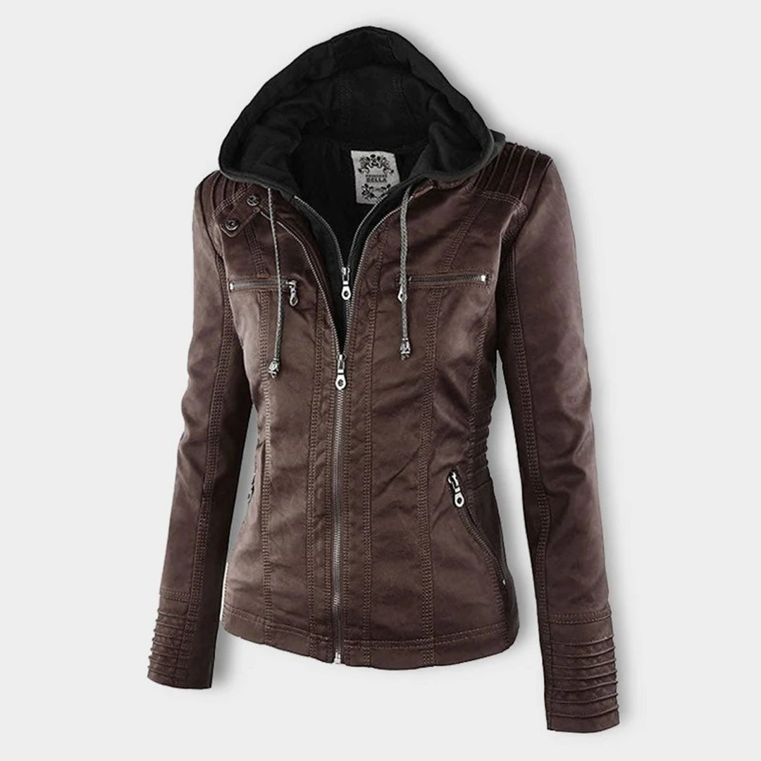 Women’s Casual Jacket | Hooded Zip Front - Luxyecs
