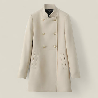 Women’s Double Breasted Coat | Classic Tailored Outerwear - Luxyecs