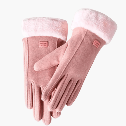 Women’s Gloves with Lined Interior and Folded Cuffs - Luxyecs