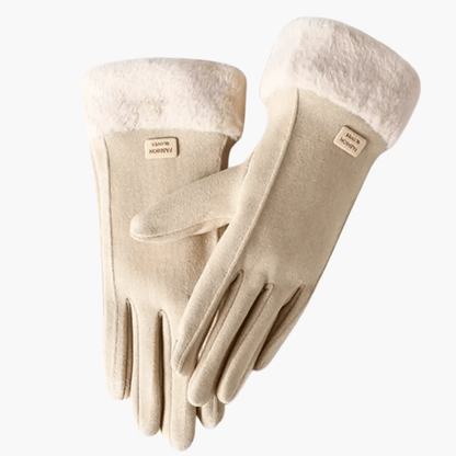 Women’s Gloves with Lined Interior and Folded Cuffs - Luxyecs