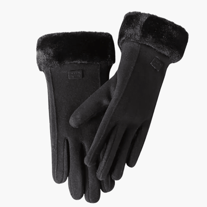 Women’s Gloves with Lined Interior and Folded Cuffs - Luxyecs
