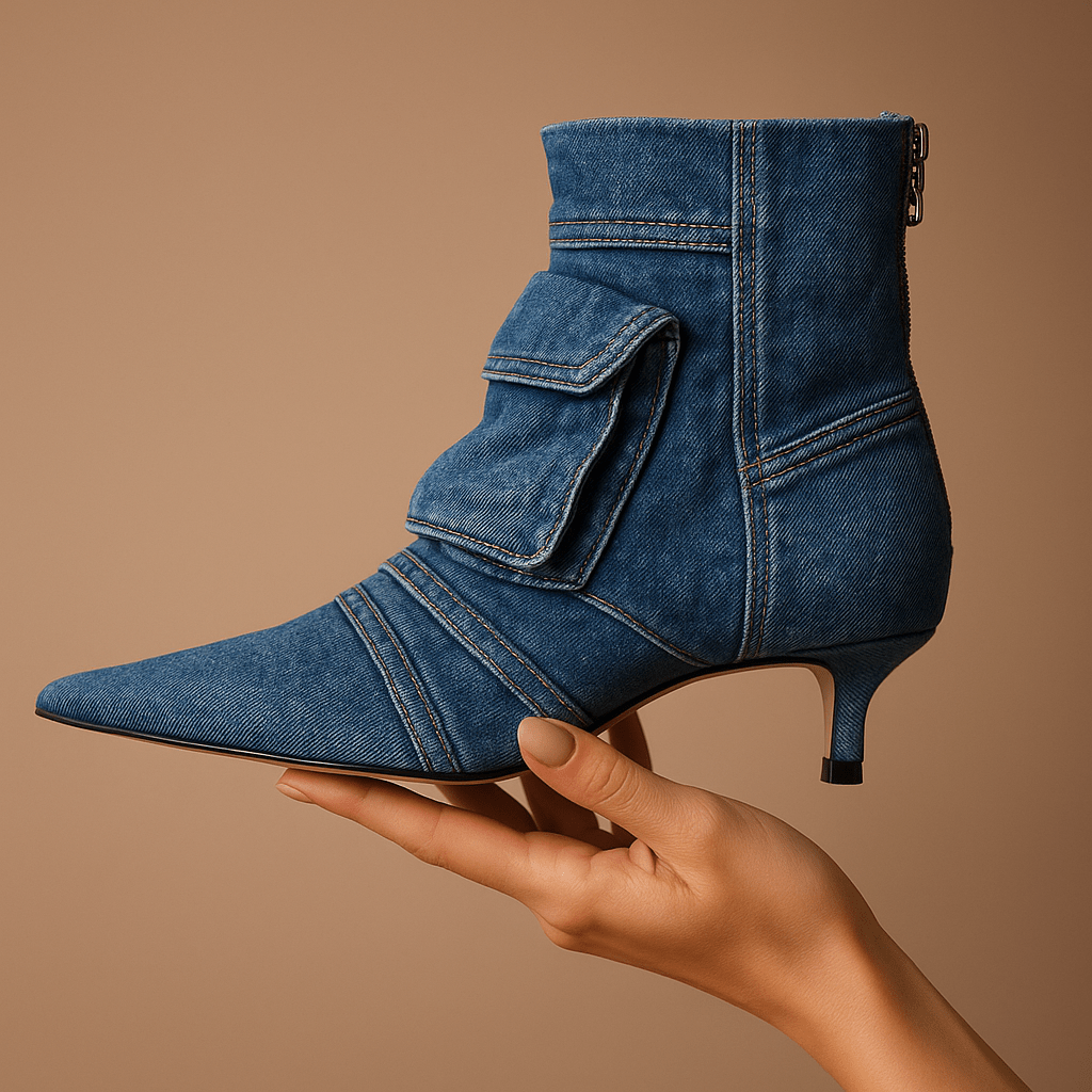 Women’s Heeled Boots | Pointed Toe Ankle Boots - Luxyecs