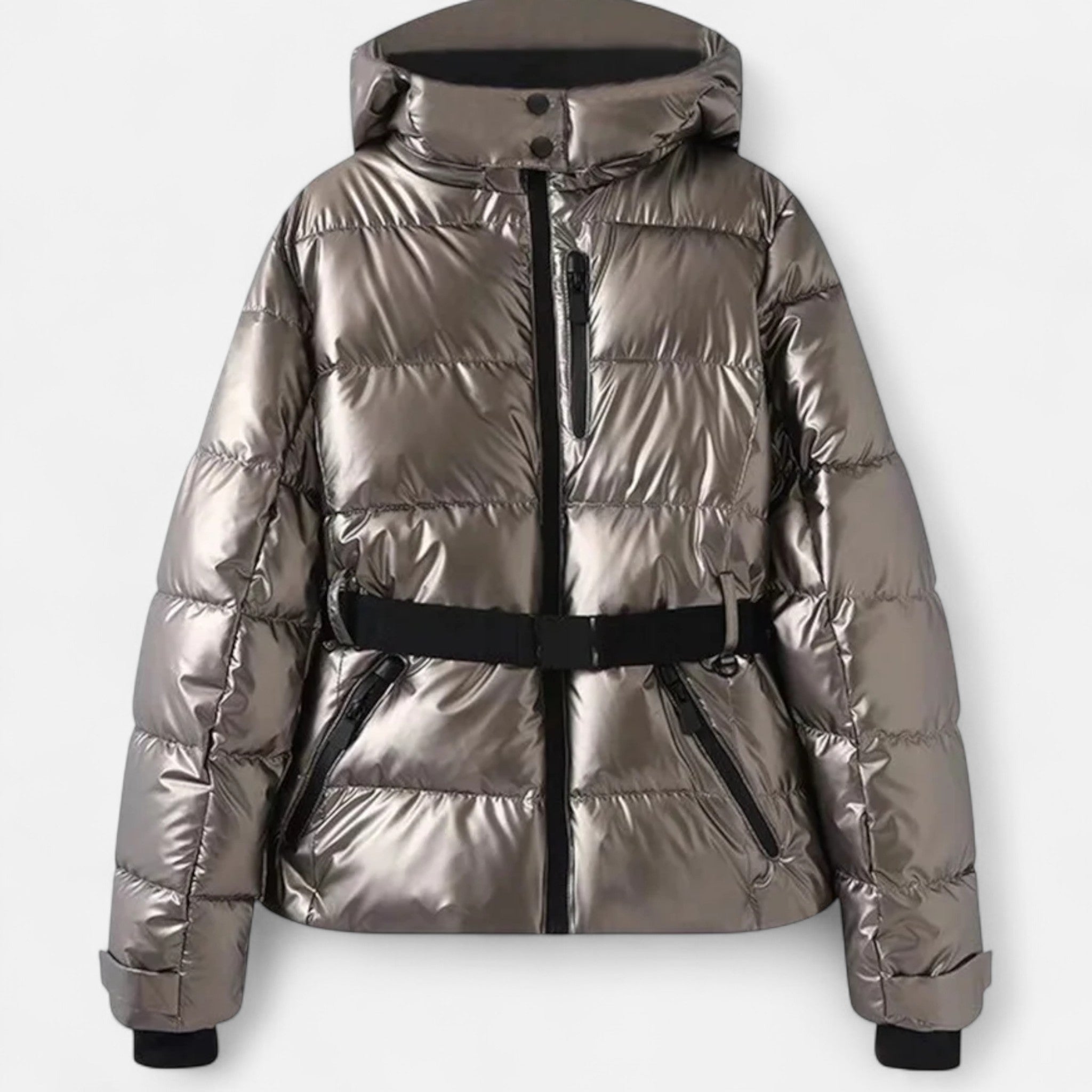 Women’s Puffer Winter Jacket | Belted Warm Design - Luxyecs