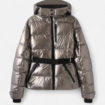 Women’s Puffer Winter Jacket | Belted Warm Design - Luxyecs