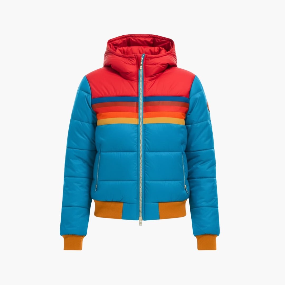 Women’s Quilted Jacket with Hood and Zipper - Luxyecs