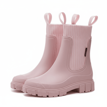 Women’s Rain Chelsea Boots | Slip - Resistant Grip - Luxyecs