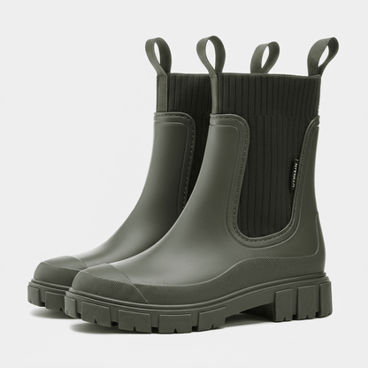 Women’s Rain Chelsea Boots | Slip - Resistant Grip - Luxyecs