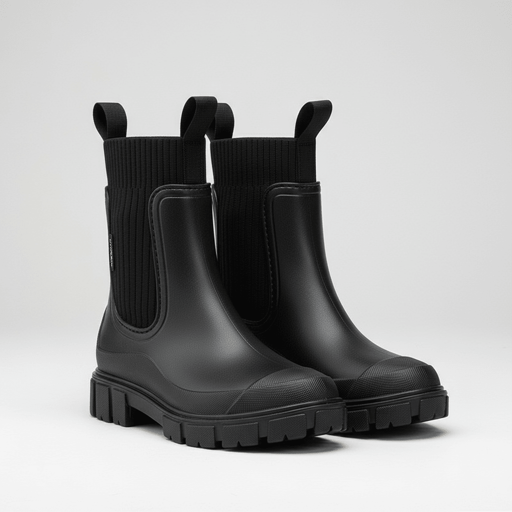Women’s Rain Chelsea Boots | Slip - Resistant Grip - Luxyecs