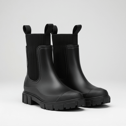 Women’s Rain Chelsea Boots | Slip - Resistant Grip - Luxyecs