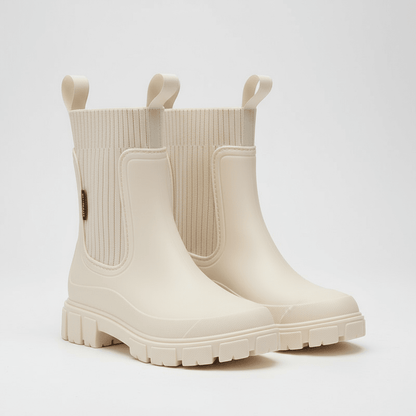 Women’s Rain Chelsea Boots | Slip - Resistant Grip - Luxyecs
