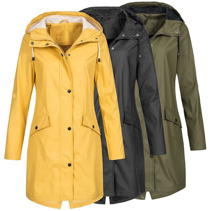 Women’s Rain Jacket | Waterproof Hooded Coat - Luxyecs