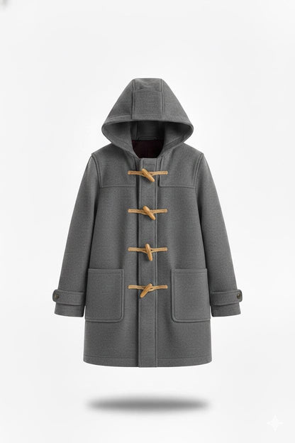 Women’s Winter Coat | Hooded Toggle Button Coat - Luxyecs