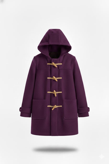 Women’s Winter Coat | Hooded Toggle Button Coat - Luxyecs