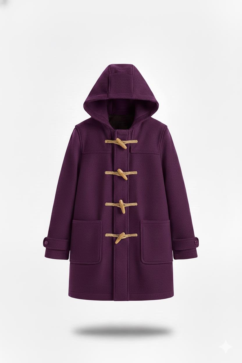 Women’s Winter Coat | Hooded Toggle Button Coat - Luxyecs