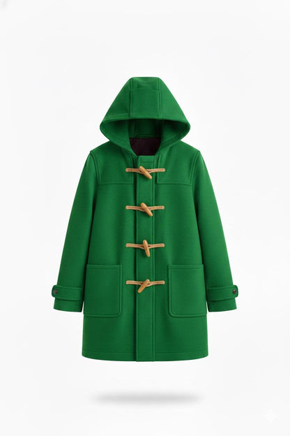 Women’s Winter Coat | Hooded Toggle Button Coat - Luxyecs