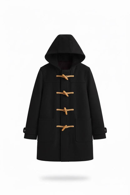 Women’s Winter Coat | Hooded Toggle Button Coat - Luxyecs