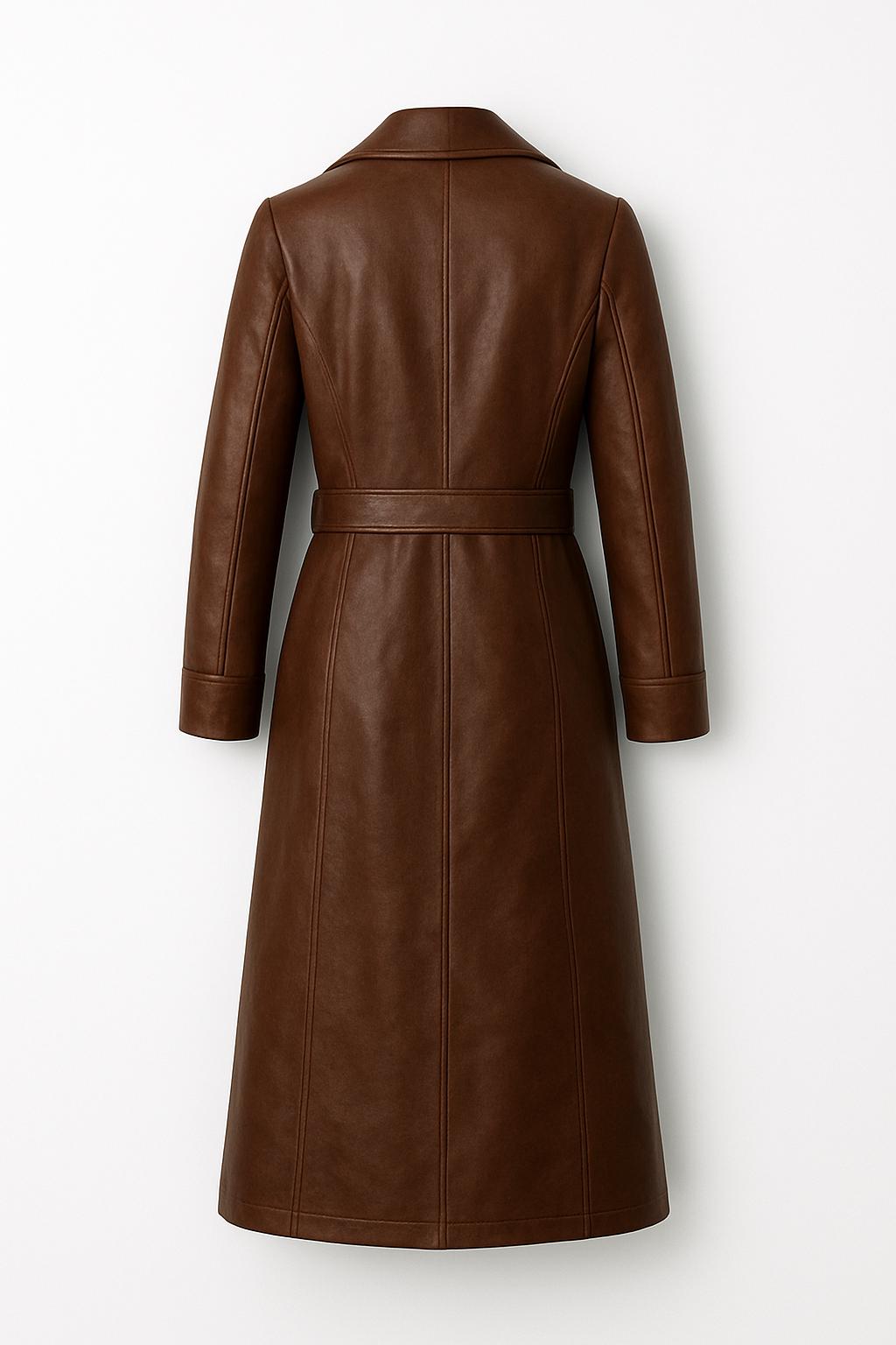 Women’s Winter Coat | Long Belted Outerwear - Luxyecs
