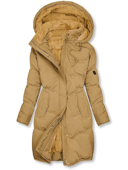 Women’s Winter Coat | Long Hooded Parka - Luxyecs