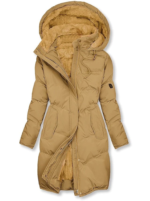 Women’s Winter Coat | Long Hooded Parka - Luxyecs