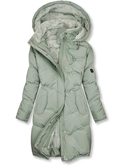 Women’s Winter Coat | Long Hooded Parka - Luxyecs