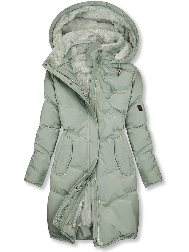 Women’s Winter Coat | Long Hooded Parka - Luxyecs