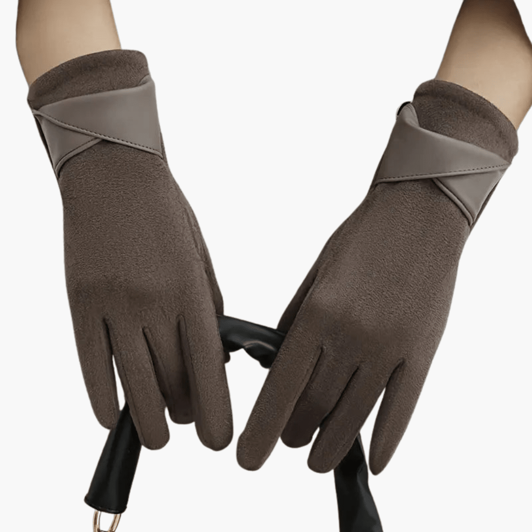 Women’s Winter Gloves with Fleece Lining and Adjustable Strap - Luxyecs
