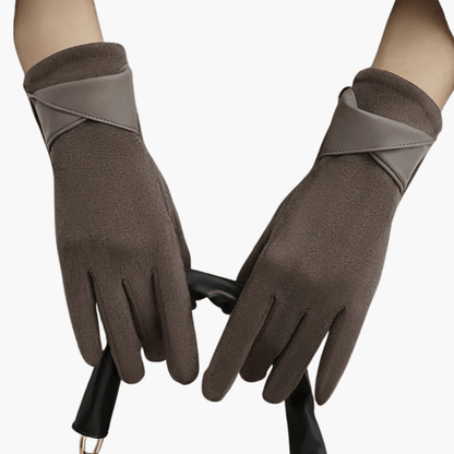 Women’s Winter Gloves with Fleece Lining and Adjustable Strap - Luxyecs
