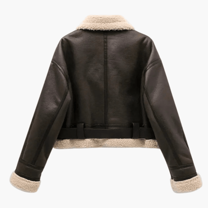 Women’s Zip Jacket with Belted Hem and Inner Lining - Luxyecs